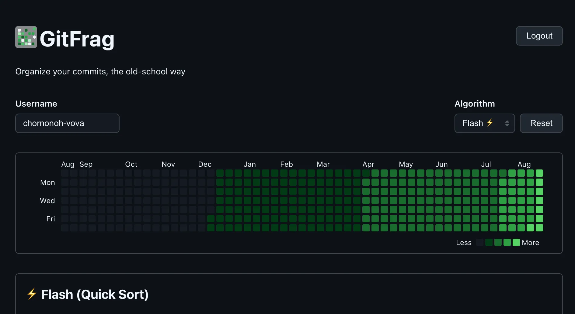 GitFrag Day 5: dark mode